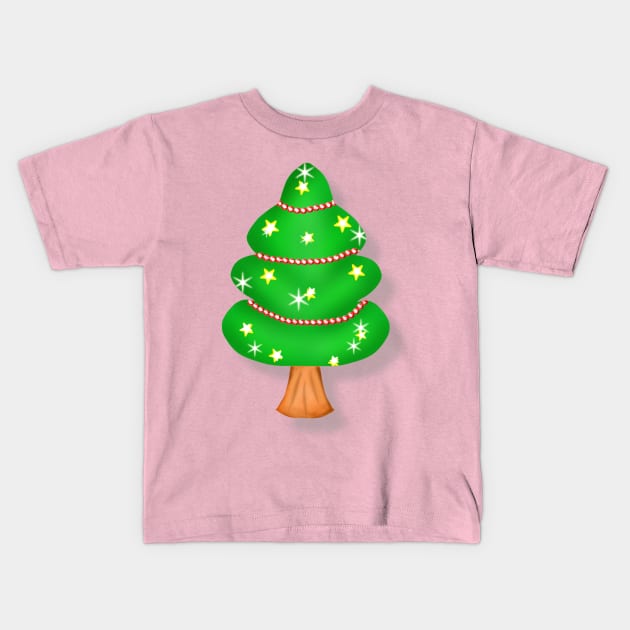 Chritmas tree Kids T-Shirt by Twinnie5